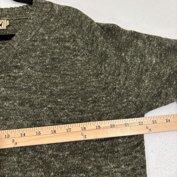 Peruvian Link Alpaca Marled Green Sweater Pullover Women XL V-neck Soft Relaxed - Picture 8 of 10